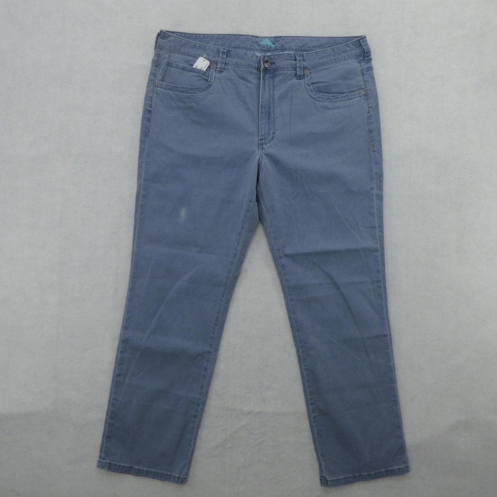 Tommy Bahama Jeans Mens 38x30 Blue Stretch Denim Straight Leg New DEFECT